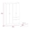 Tuhome Vaupes Armoire, Double Door Cabinet, One Drawer, Five Interior Shelves, Rod, Black/White CLW5953 - alternate 8